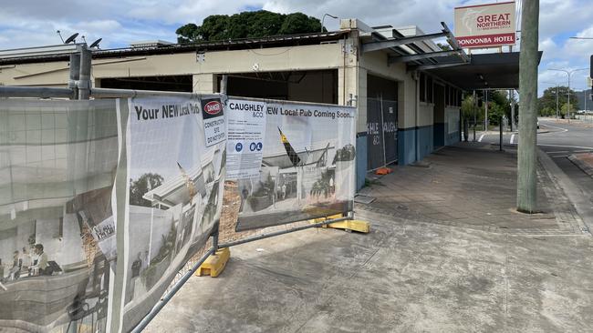 Construction is underway on The Fairfield's (formerly Oonoonba Hotel) new beer garden and bistro where part of the motel and pub once stood. Picture: Leighton Smith.