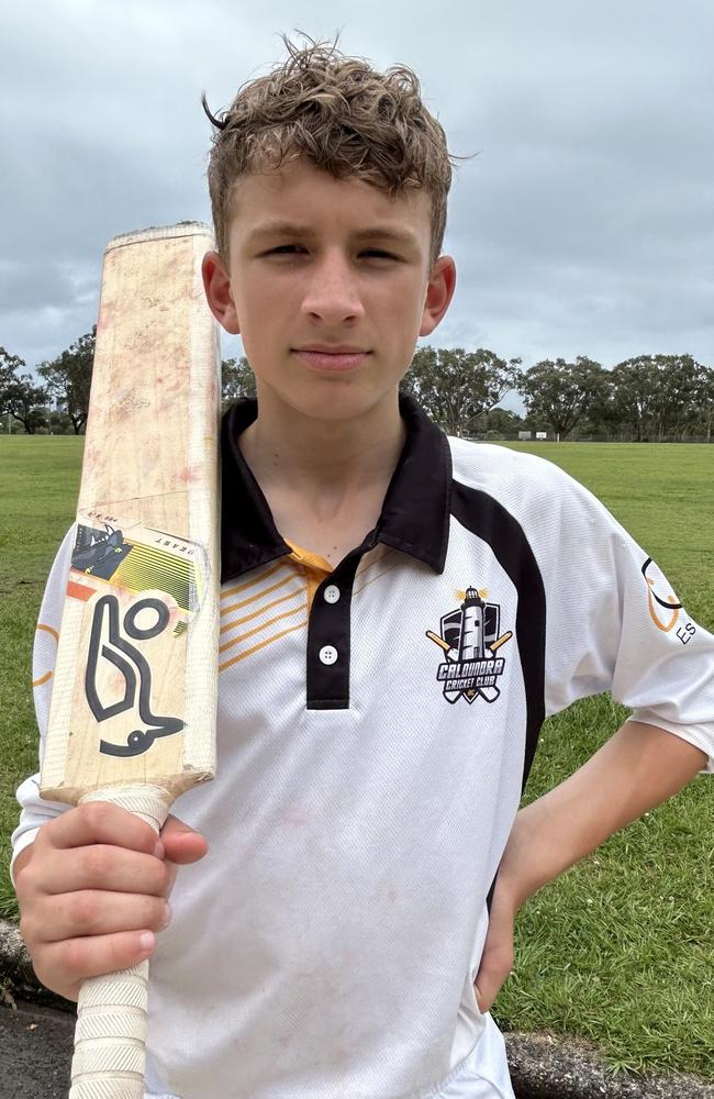 Caloundra junior cricketer Marcel Patullo.