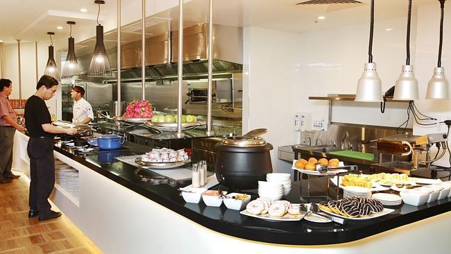 The kitchen and servery at the Four Points by Sheraton in Brisbane’s CBD. PIC: Tim Marsde