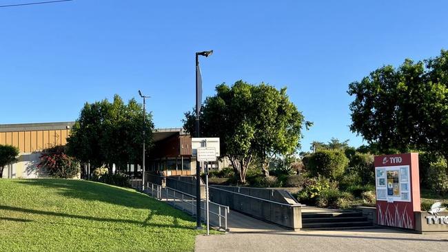 The entrance to the Hinchinbrook Shire Council TYTO Regional Art Gallery and Hinchinbrook Shire Library, both of which have been closed since the flood disaster. Picture: Cameron Bates