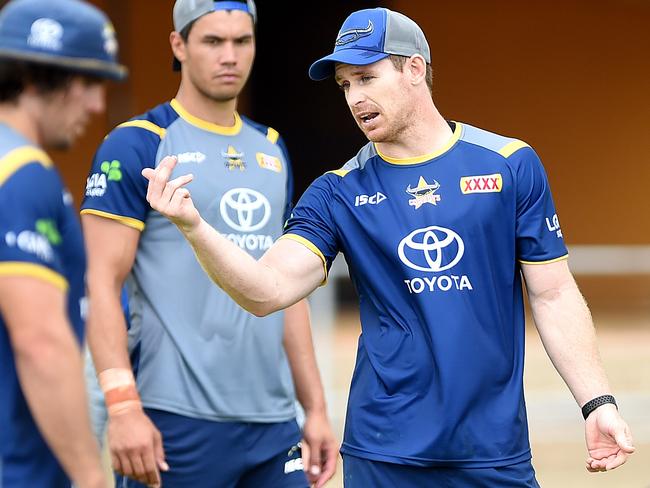 Michael Morgan will step back into Johnathan Thurston’s shadow in 2018. Picture: Alix Sweeney