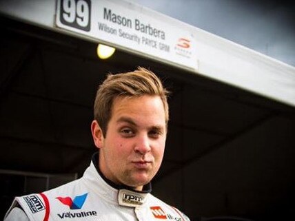 Mason Barbera, who runs M &amp; R Farms, is an emerging Supercar driver. He improved from 17th in the 2017 standings to 13th last year in the Dunlop2 Series. He is sitting in fourth spot in 2019. Photo: Supplied