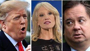 Donald Trump, Kellyanne Conway, George Conway.