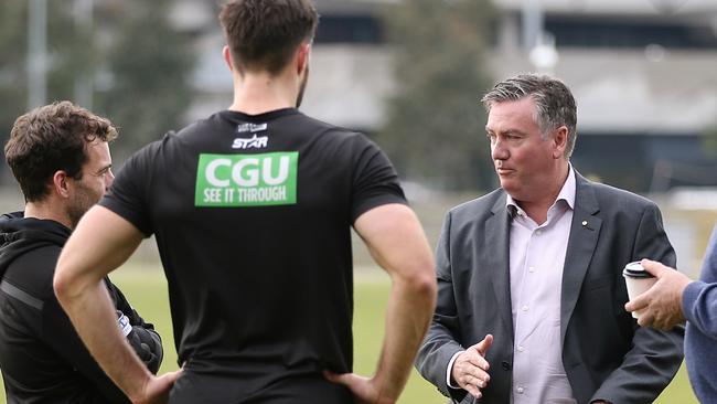 Eddie McGuire at pre-season training. Picture: Wayne Ludbey