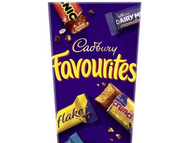 Cadbury Favourites boxed chocolates for $10.