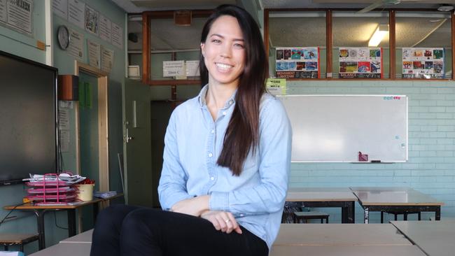 Condell Park High School teacher Nayomi Gribble at her classroom.