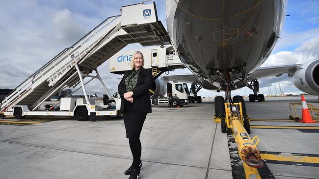 Melbourne Airport chief executive Lorie Argus. Picture: NCA NewsWire / Nicki Connolly