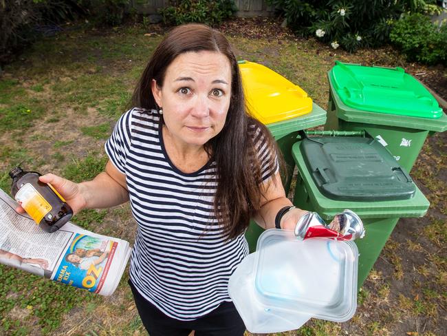 Cathy Anderson is confused about what can be recycled. Picture: Tim Carrafa