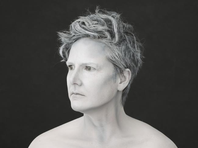 Hannah Gadsby promoting her latest show Body of Work. Picture: Ben King