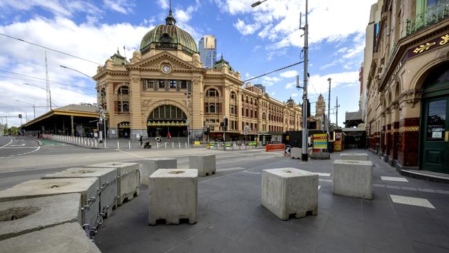 Once vibrant, Melbourne is now a ghost town. Picture: David Geraghty