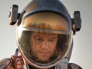 This photo released by 20th Century Fox shows Matt Damon in a scene from the film, "The Martian." The film is among 10 nominees for the Producers Guild Awards, which were announced Tuesday, Jan. 5, 2016. (Aidan Monaghan/20th Century Fox via AP)