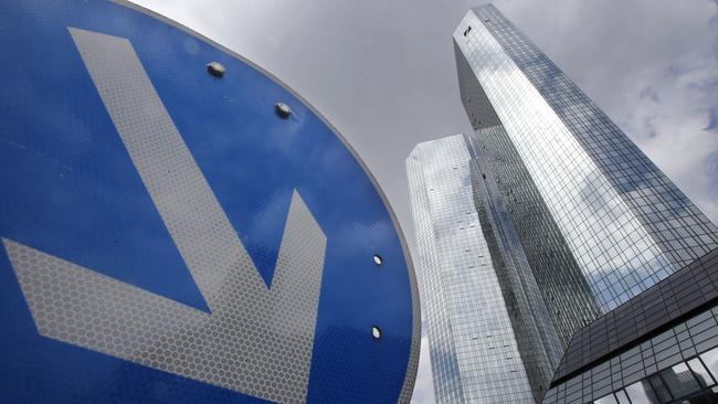 Deutsche Bank’s headquarters in Frankfurt, Germany. Pic: AP