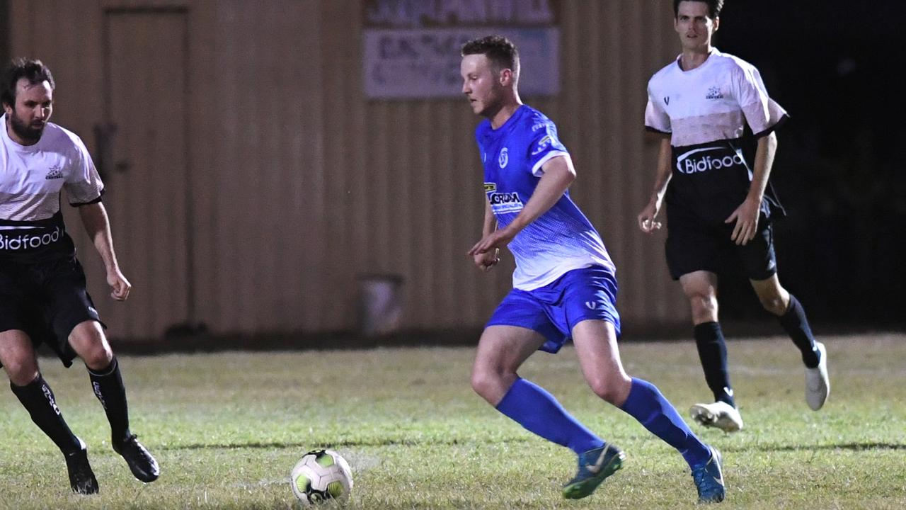 FOOTBALL CQ Premier League: Bluebirds United's Liam McLean with the ball