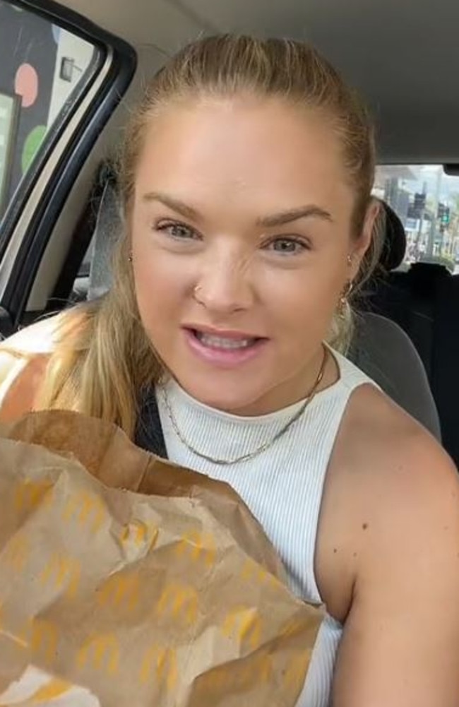 Jen Herriot took to social media to complain she paid $4.70 for a cheeseburger but she accidentally angered Aussies in the process. Picture: TikTok/JenHezza