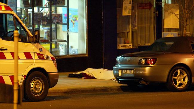 Willy Thompson lies dead in Waverley Road, Malvern.