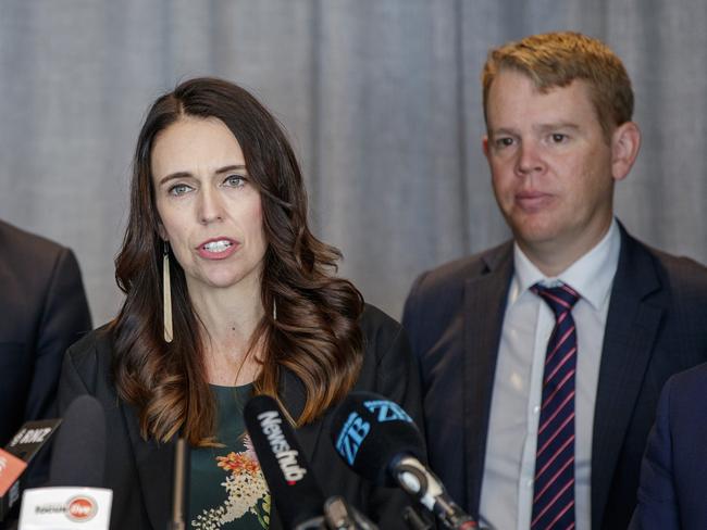 New Zealand Prime Minister Jacinda Ardern and Minister for COVID-19 Response Chris Hipkins are attempting to rein in the Auckland variant outbreak. Picture: Getty Images