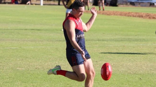 Eastern Park's Shawn Mansell currently sits in the top 10 goalkickers in local SA footy for 2022. Picture: Eastern Park Football Club