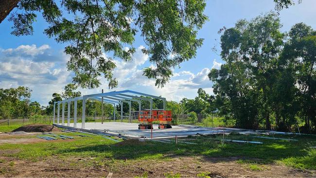 Work is underway on new sheds at Palmerston after the Palmerston Game Fishing Club received a $2.75m grant in 2024. Picture: Palmerston Game Fishing Club/Facebook