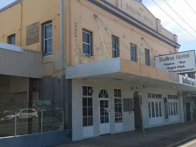 The now-closed Ballina Hotel in River Street.