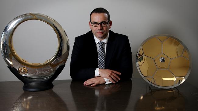 Melbourne Victory chairman Anthony Di Pietro just wins. Picture: George Salpigtidis