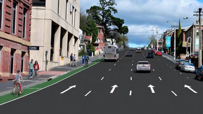 Davey Street upgrade concept drawings. Picture: Supplied