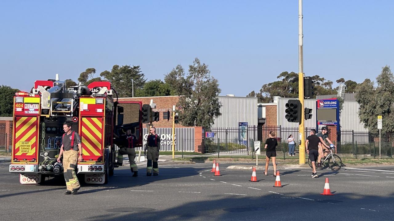 It occurred right near Geelong High School about 6.10pm.