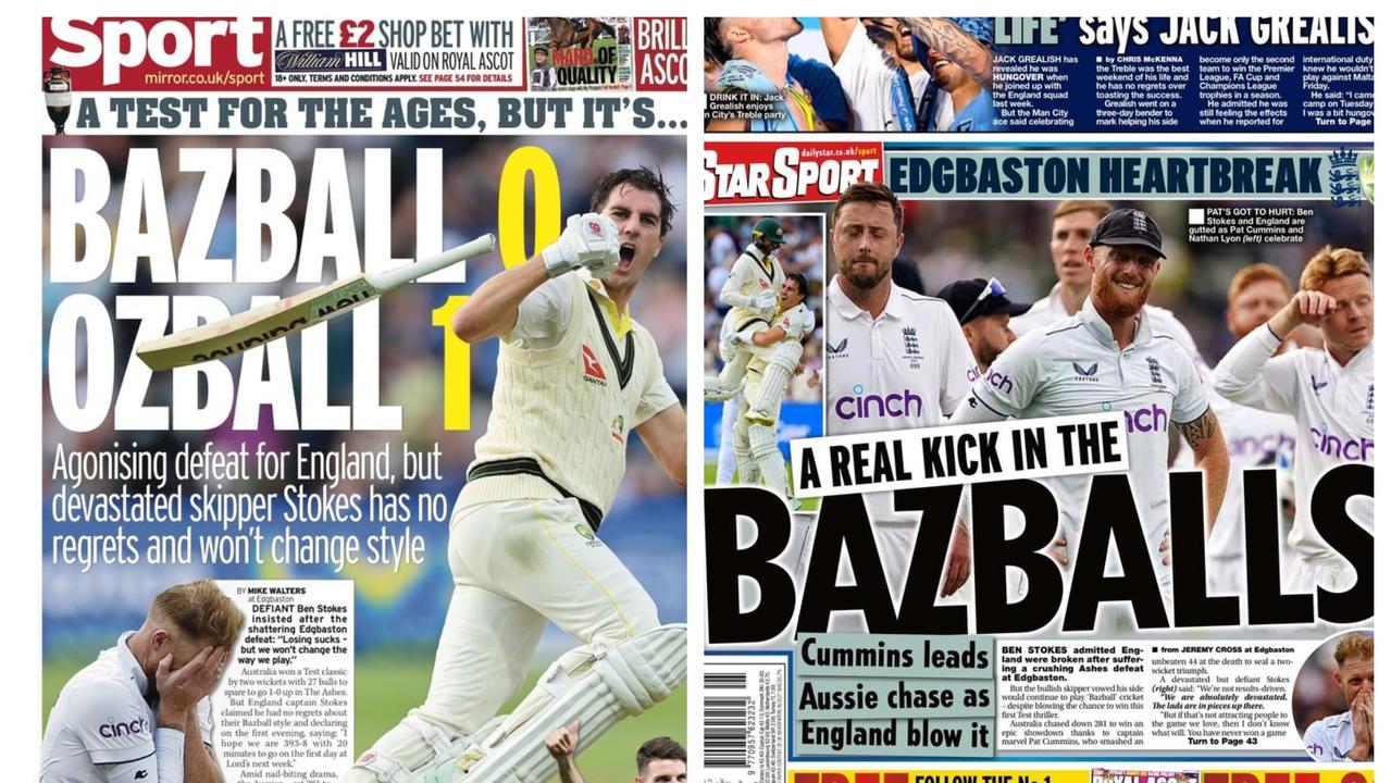 Back pages of The Mirror (L) and Star Sport (R)