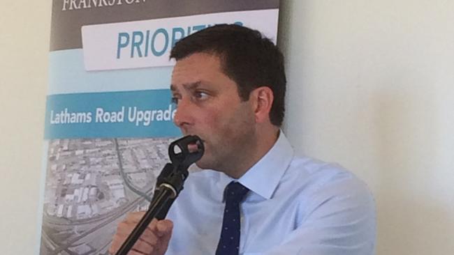 Victorian Opposition leader Matthew Guy speaks at a luncheon hosted by the Committee for Greater Frankston.