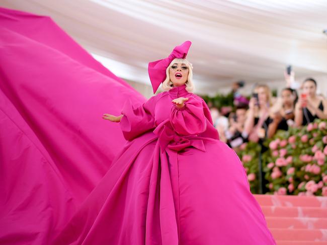 Lady Gaga arrives at 2019 Met Gala. Her dress finally made it in five minutes later. Picture: Getty Images/AFP