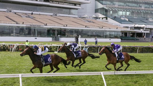True Self, ridden by Hugh Bowman, takes out the Queen Elizabeth Stakes.