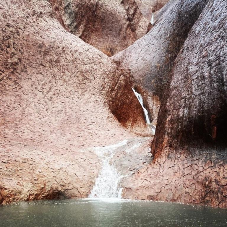 Supplied  Waterfalls at Uluru. Picture: Bec Sherriff/Instagram