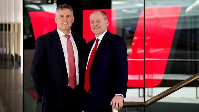 Westpac’s incoming chief executive Anthony Miller (left) will replace current CEO Peter King, who has led the big four bank for the last five years. Picture: Jane Dempster