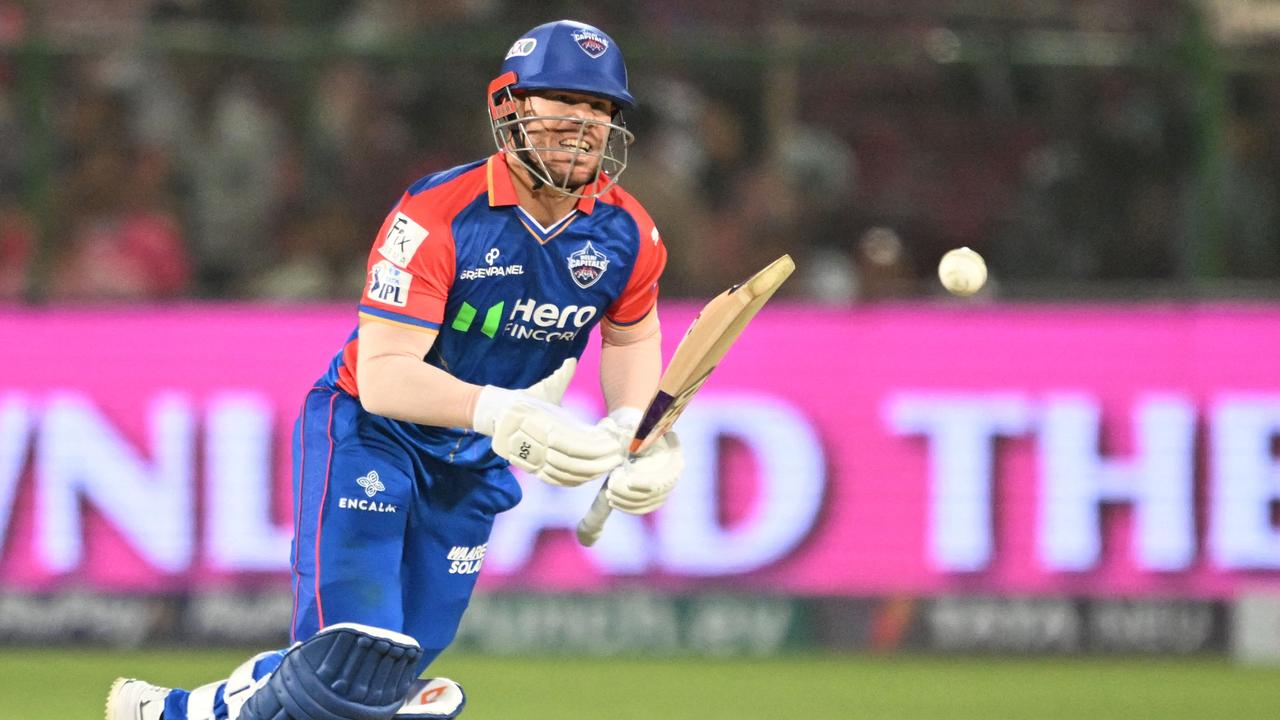 David Warner top scored for the Capitals in their win over the Super Kings. (Photo by Sajjad HUSSAIN / AFP)