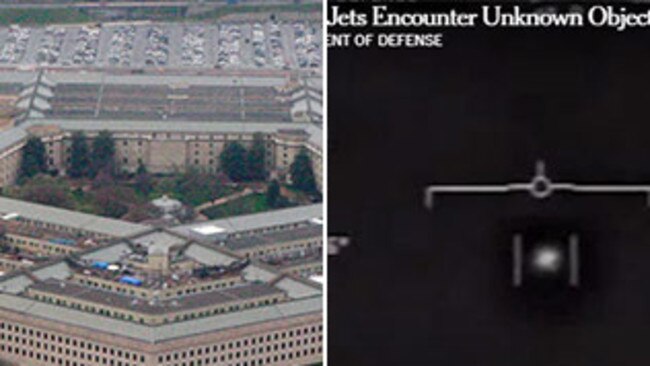 The pentagon and a video showing jets chasing a UFO.