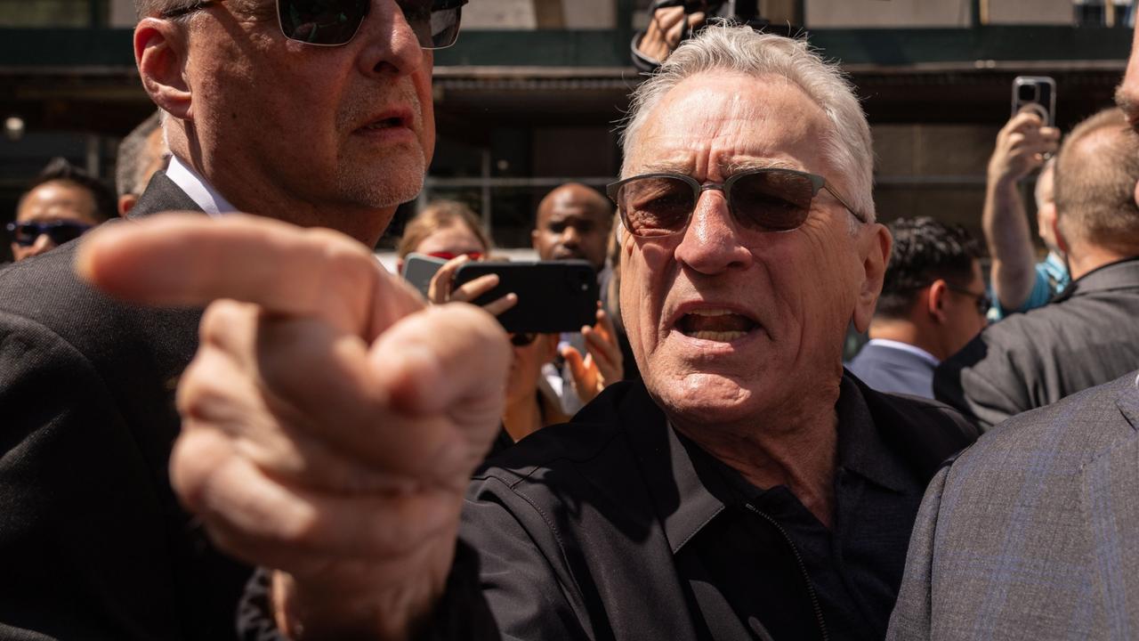 Actor Robert De Niro in angry scenes outside Donald Trump trial | news ...