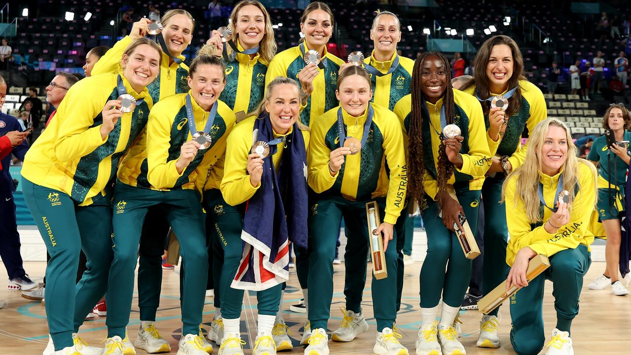 The Opals have won bronze overnight against Belgium in a thrilling match to see out Aussie great Lauren Jackson in style. Picture: Gregory Shamus/Getty Images