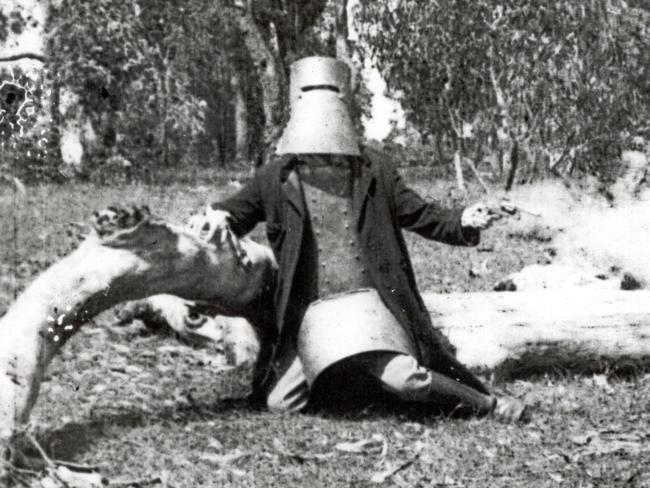 A scene from The Story of the Kelly Gang. Once thought lost, a quarter of the 1906 film has now been preserved by the National Film and Sound Archive. Picture: Supplied