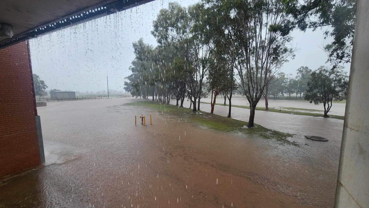 Kingaroy received heavy rain on Wednesday with reports of up to 100mm. Photo by Kingaroy State High School.