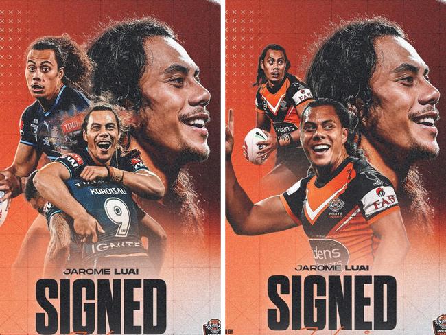 Wests Tigers were forced to amend their social media post.