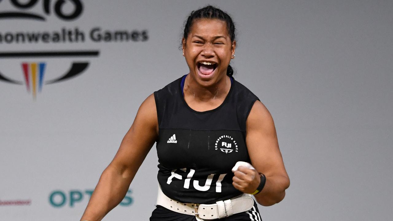 Eileen Cikamatana competing for Fiji at the Commonwealth Games in 2018.