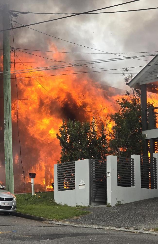 The fire tore through multiple homes on Saturday. Picture: Alexandra Cuneo