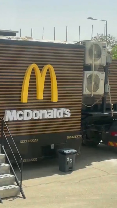 Mobile Maccas rolled out for Trump's arrival