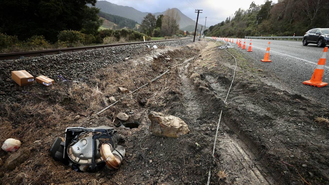 The aftermath of the crash. Picture: George Heard/NZ Herald