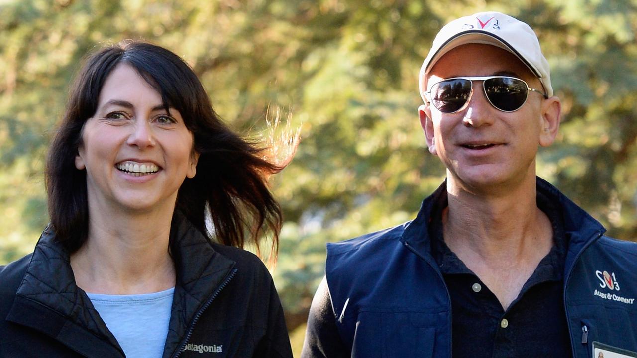 MacKenzie Bezos was awarded an estimated $A52.79 billion after the couple’s divorce. Picture: Kevork Djansezian/Getty Images North America/AFP