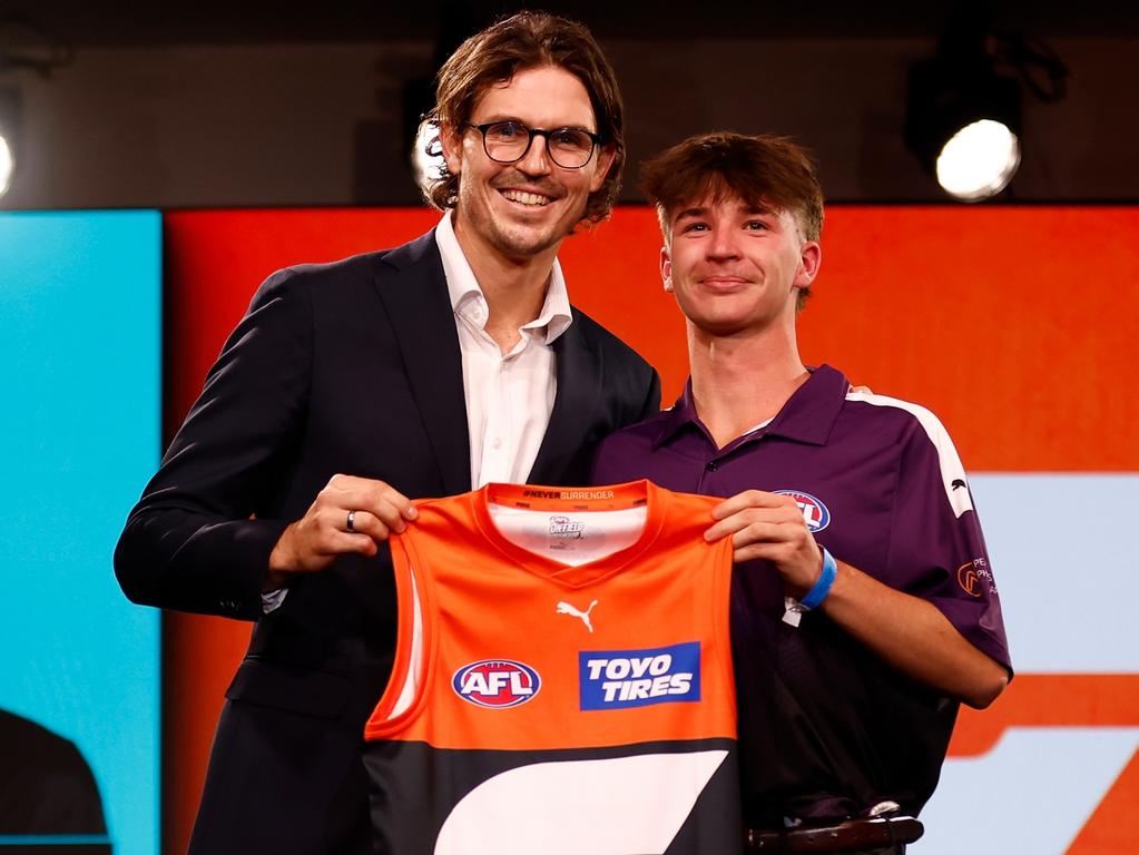 The Giants pulled a Draft night shock with Phoenix Gothard taken at Pick 12. Picture: Michael Willson/AFL Photos via Getty Images