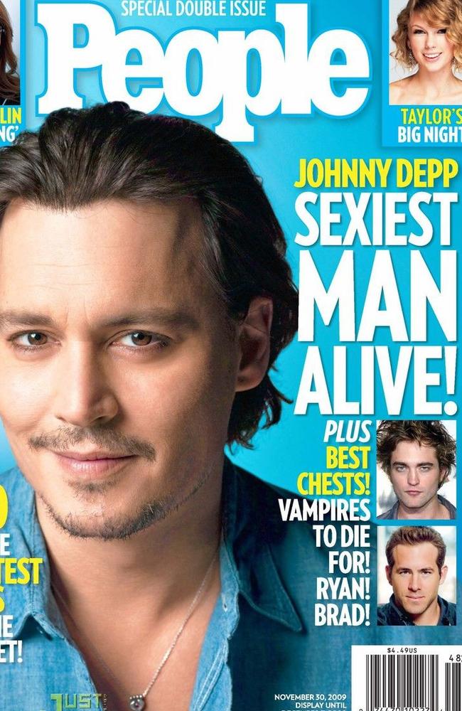 Depp was dubbed People’s Sexiest Man Alive in 2009. Picture: People