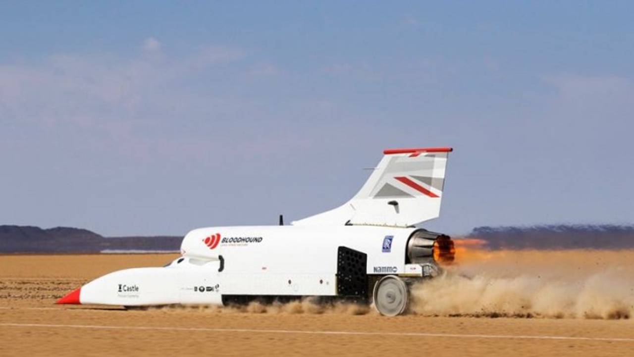 Bloodhound aims to conquer speeds beyond 1,287 km/h with a new driver. Picture: Bloodhound