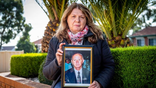 Susan Nedanovski, daughter of Jordan Petrovski – a COVID-19 patient from Epping Gardens Aged Care. Picture: Jake Nowakowski