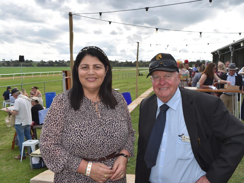 Minister for Racing Grace Grace with Warwick Turf Club President Barry Burgess (Photo: Michael Hudson/ Warwick Daily News)