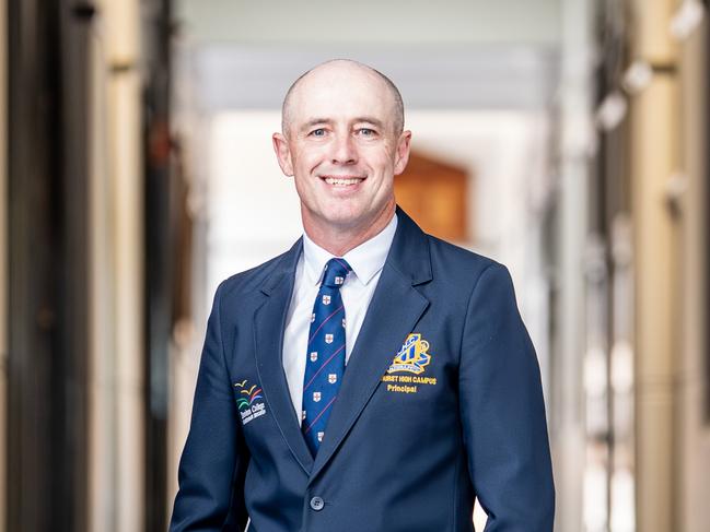 Principal Ken Barwick pictured on the grounds of Denison College, Bathurst High Campus. Picture: Justin Sanson